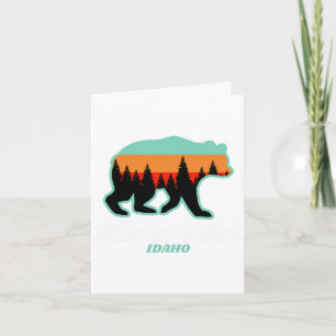 Cartão Silver Mountain Idaho - Urso de Snowboard