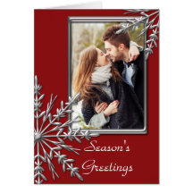 Silver Tone Snowflakes sobre as Saudações da Estaç