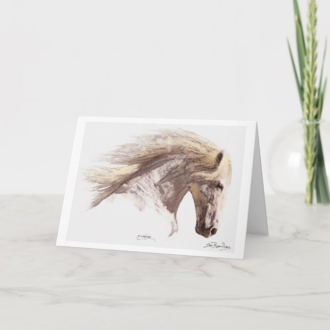 Cartão "SILVERWIND" White Horse Greeting-cards (Frente)
