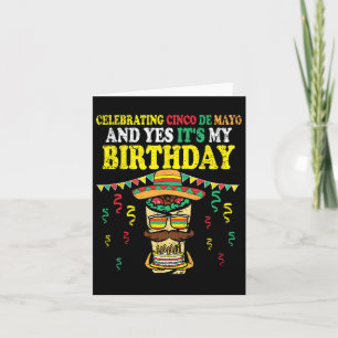 Cartão Sim É Meu Aniversário Cinco De Mayo Aniversário Fe