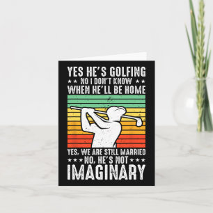 Cartão Sim, ele é Golf Lover Marido Funny Golfer W