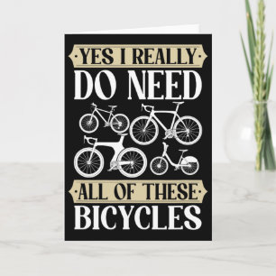 Cartão Sim, eu realmente preciso de todas essas bicicleta