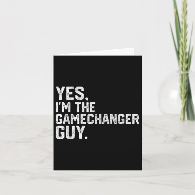 Cartão Sim, Eu Sou A Cara Gamechanger Engraçada Baseball (Frente)
