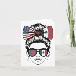 Cartão Sim, eu sou ambos orgulhoso bandeira americana mex