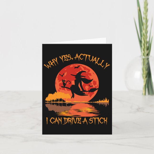 Cartão Sim, Na Verdade Posso Dirigir Um Stick Halloween 2 (Frente)