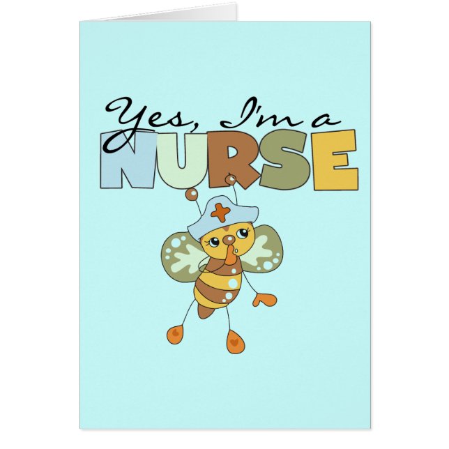 Cartão Sim, sou uma Enfermeira T-shirts e presentes (Frente)