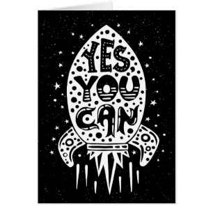 Cartão Sim você pode Rocketship