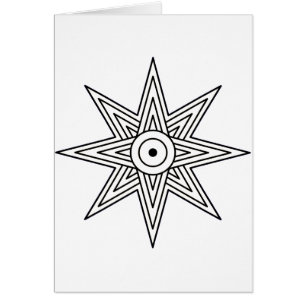 Cartão Símbolo da estrela de Ishtar