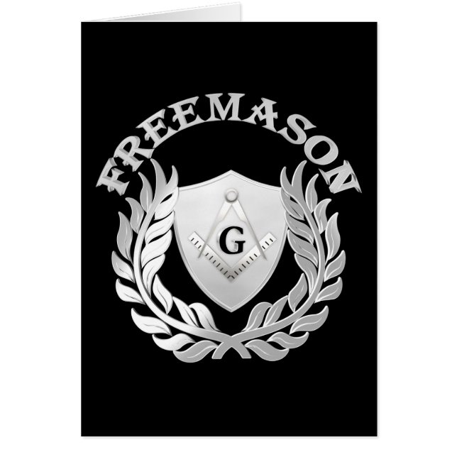 Cartão Símbolo de alvenaria prateada (Frente)