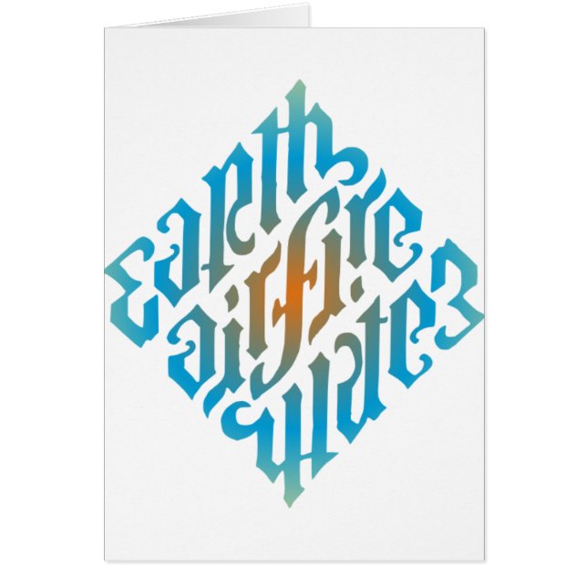 Cartão Símbolo de Elementos Iluminados Azul (Frente)