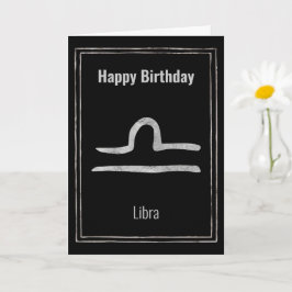 Cartão Símbolo de estrela da Libra, astrologia zodíaca Pa