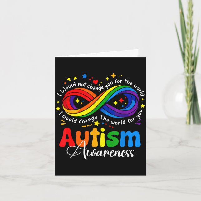Cartão Símbolo de infinito de conscientização do autismo  (Frente)