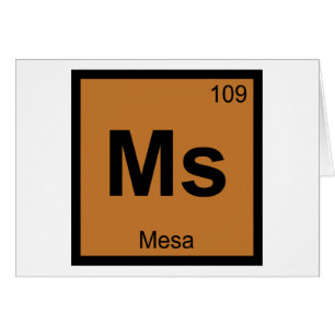 Cartão Símbolo de Mesa Periódica da Química Arizona Ms