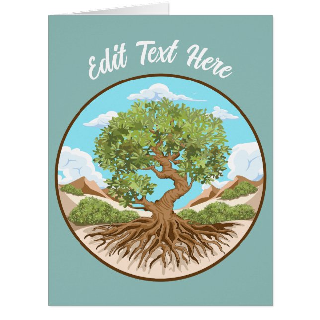 Cartão Símbolo de paz da oliveira em terra livre na Pales (Frente)