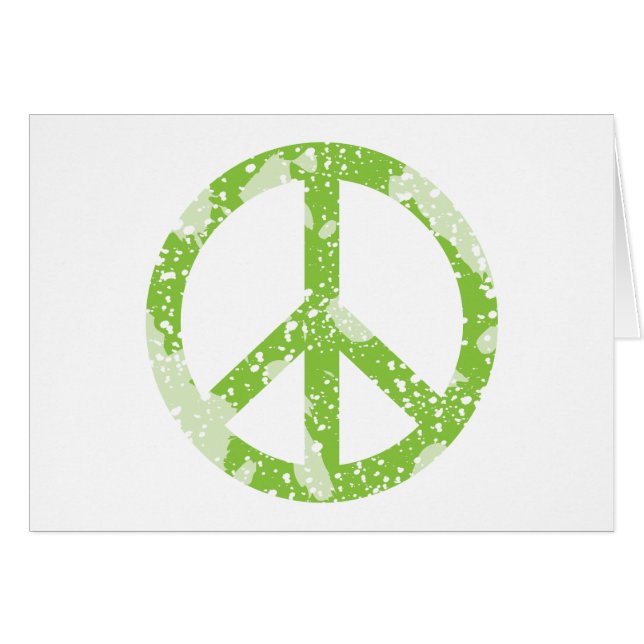 Cartão Símbolo de Paz (Verde) (Frente Horizontal)