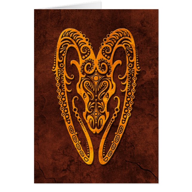 Cartão Símbolo de pedra do Aries de Intrictate (Frente)