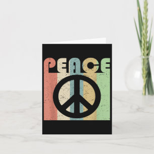 Cartão Símbolo de Sinal de Paz Inspiração Cotação Retro V