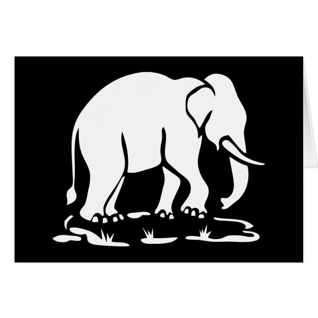 Cartão Símbolo de Trekings de Elefantes Tailandeses à Fre (Frente Horizontal)