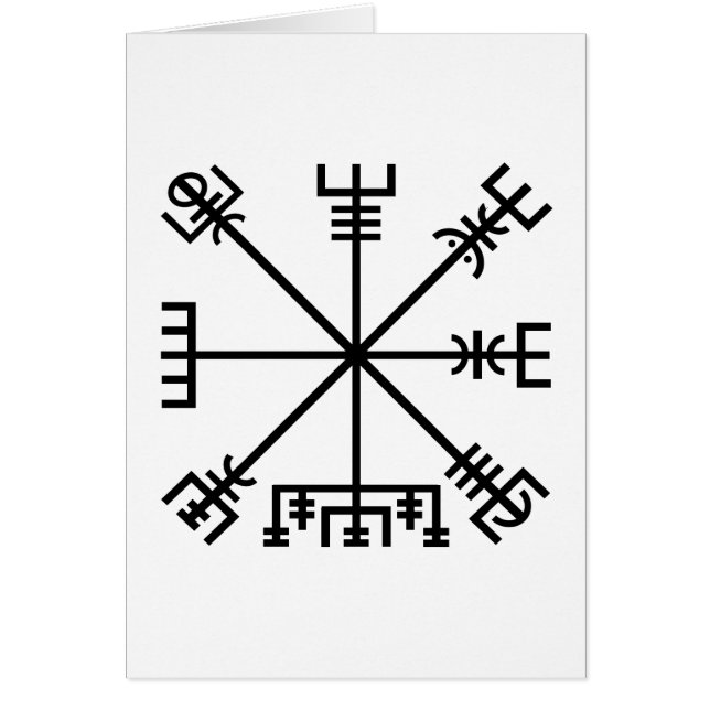 Cartão Símbolo de Vegvisir (Frente)