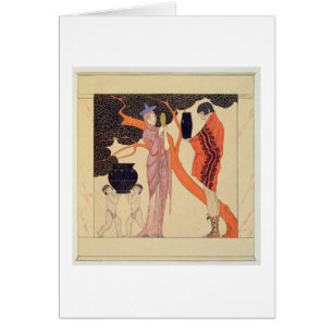 Cartão Símbolo do amor (w/c no papel)