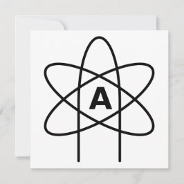 Cartão Símbolo do ateísmo (Atom Emblem)