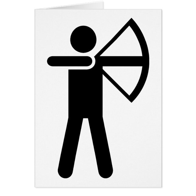 Cartão Símbolo do tiro ao arco (Frente)