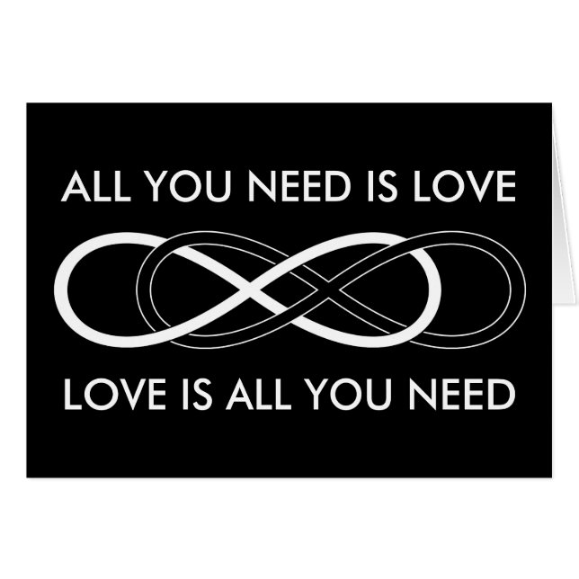 Cartão Símbolo duplo Infinito - Preto e Branco (Frente Horizontal)