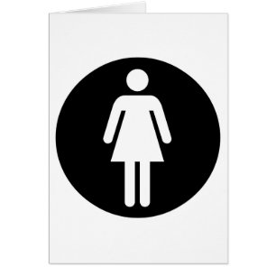 Cartão Símbolo feminino círculo negro