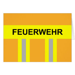 Cartão Símbolo Feuerwehr Uniform Sandfarben