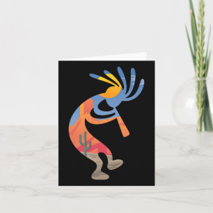 Cartão Símbolo Kokopelli do Sudoeste da Usa Dança