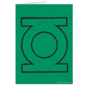 Cartão Símbolo Lanterna Verde BW