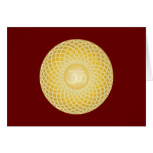 Cartão Símbolo Om impressionante