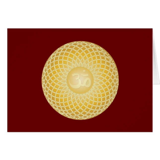 Cartão Símbolo Om impressionante (Frente Horizontal)