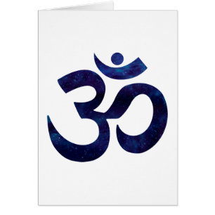 Cartão Símbolo Om Ohm Sinal Ioga Meditação Zen Obrigado