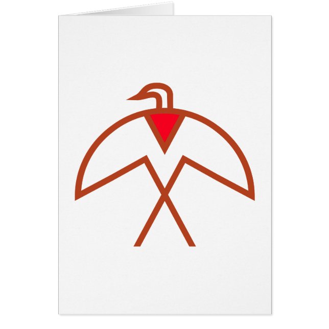 Cartão Símbolo pássaro índio bird American Native (Frente)