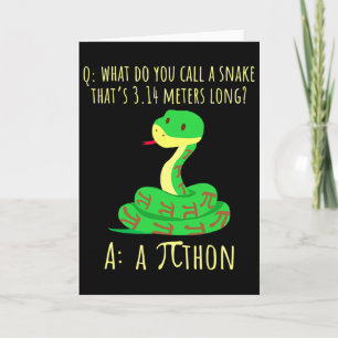 Cartão Símbolo Pi Pithon Python Pi Dia do Professor de Ma