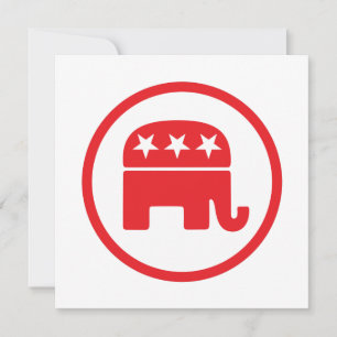 Cartão Símbolo Político do Partido Republicano (Elefante)