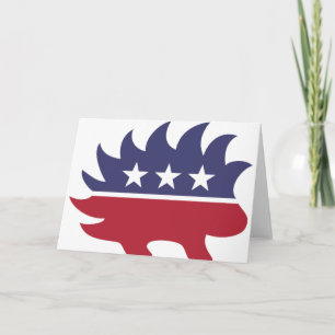 Cartão Símbolo Porcupine do Partido Libertário