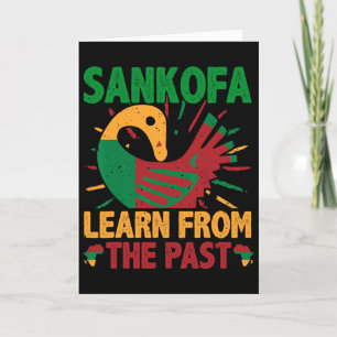 Cartão Símbolo Sankofa e Adinkra Gana para a História Neg