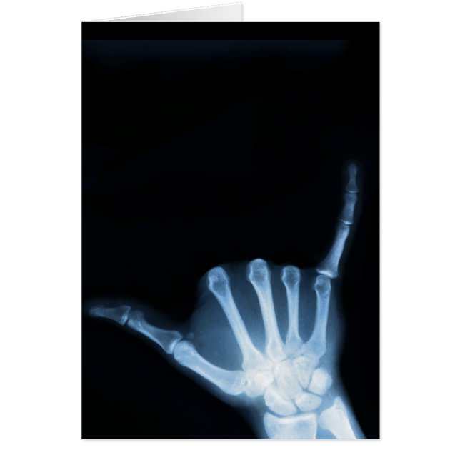 Cartão Símbolo Shaka X-Ray (Hang Loose) (Frente)
