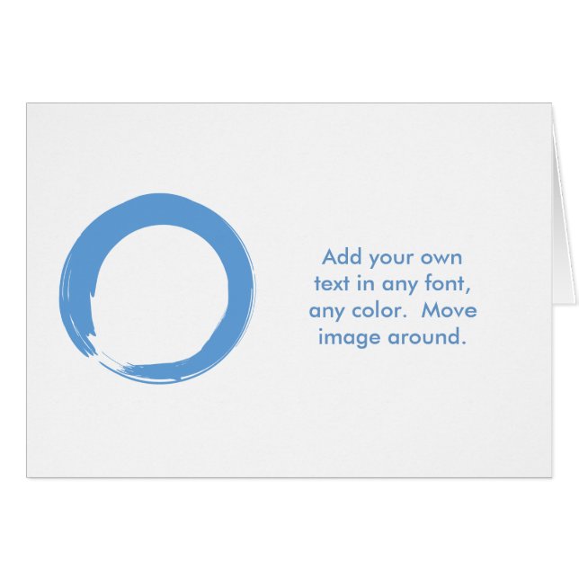 Cartão Símbolo Sky Blue Zen (Frente Horizontal)