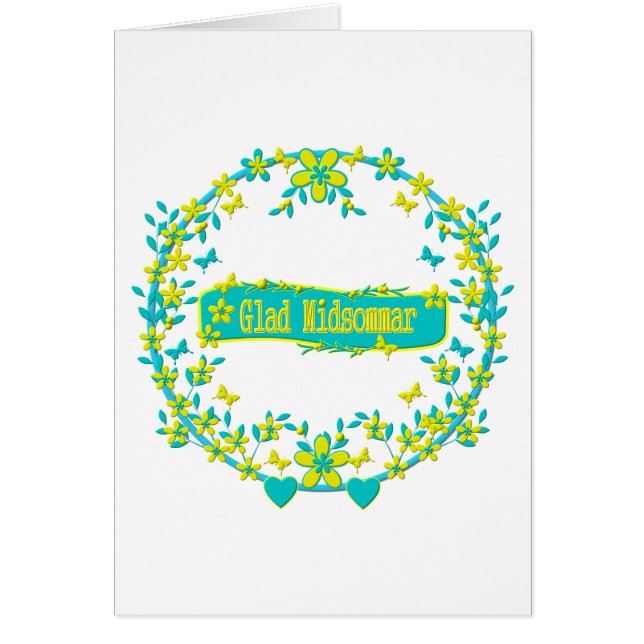 Cartão Símbolo suecia de Verão (Frente)