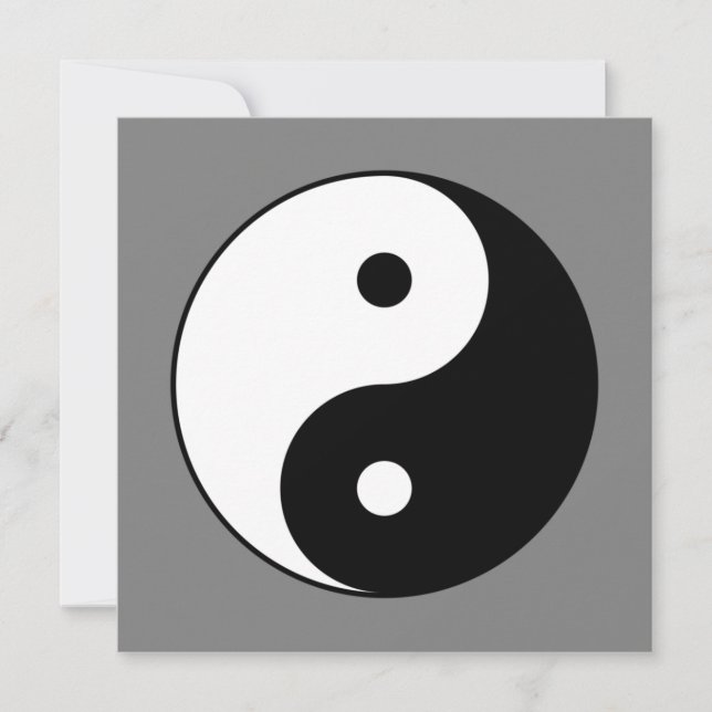 Cartão Símbolo Yin e Yang (Taoist Taijitu Chinês) (Frente)