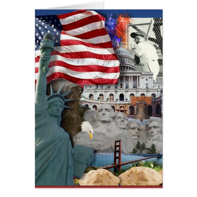 Cartão Símbolos americanos (Frente)