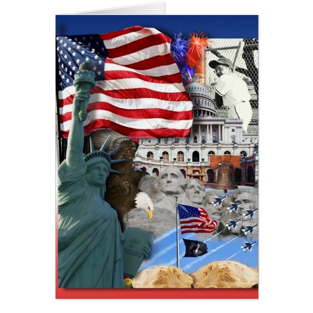 Cartão Símbolos americanos (Frente)