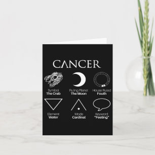 Cartão Símbolos de Sinal Zodiac Astrologia do cancer