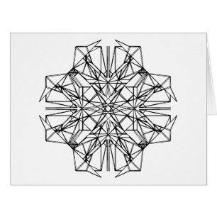 Cartão simetria geométrica