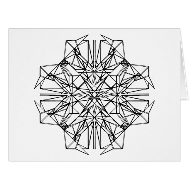 Cartão simetria geométrica (Frente horizontal)