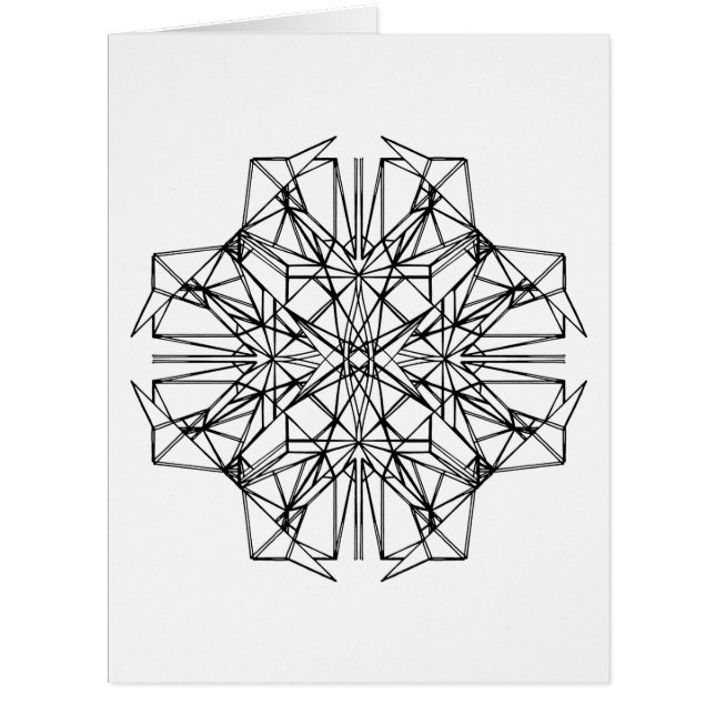 Cartão simetria geométrica (Frente)