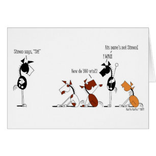 Cartão Simon engraçado diz desenhos animados